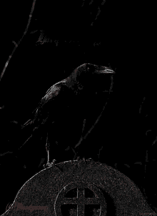 Gif animé gothique corbeau